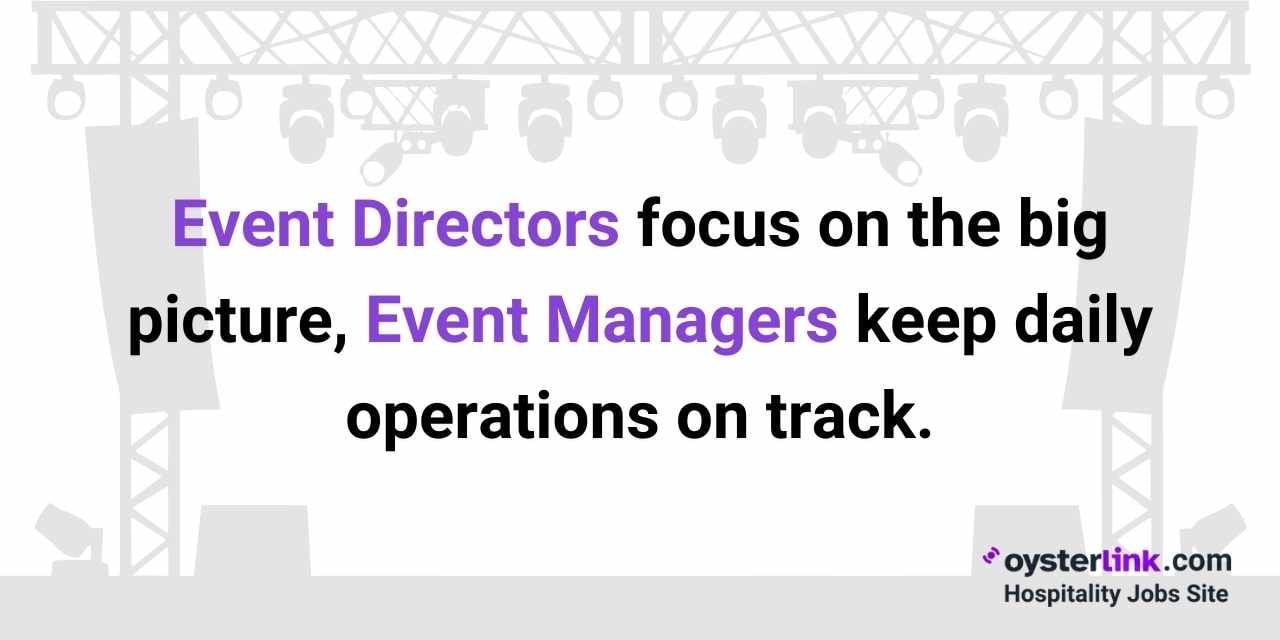 difference between event managers and event directors